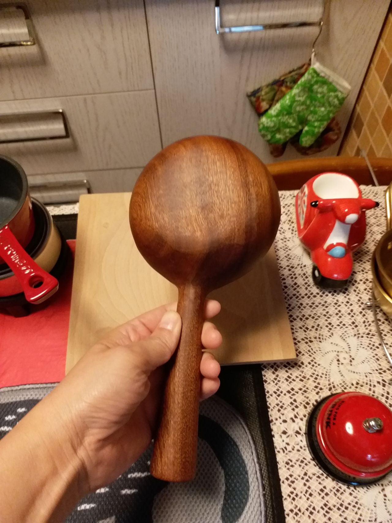 Handcrafted Large Wooden Serving Spoon – Multi-Purpose Wood Ladle for Kitchen & Cooking